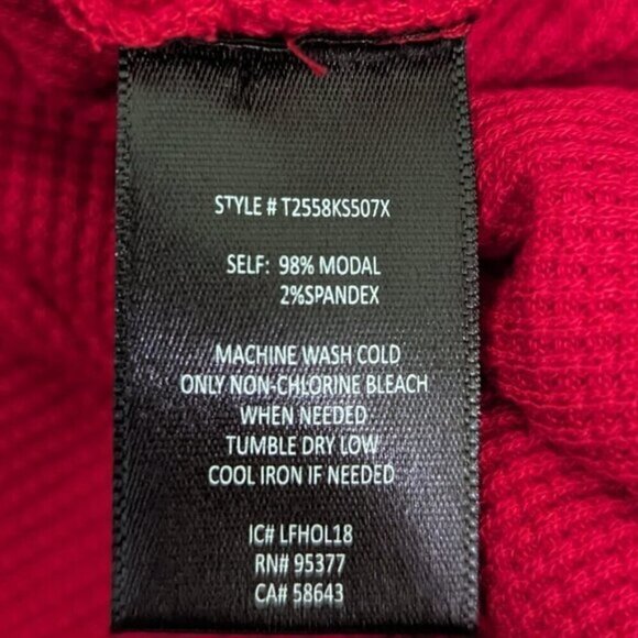 Sanctuary Turtleneck Waffle Knit Sweater Top Red XS NEW - Picture 6 of 8